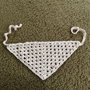 Handcrafted Pink Crochet Doggy Bandana